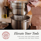 Made In Cookware | 8 Quart Stainless Steel Stock Pot With Lid and Pasta Insert | 5 Ply Stainless Clad | Professional Cookware | Crafted in Italy | Induction Compatible
