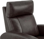 CHITA Genuine Leather Power Swivel Glider Recliner Chair for Adults, FSC Certified Electric Nursery Rocker Recliner Chair for Living Room, Dark Brown