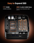 KAMRUI Mini PC  AMD Ryzen 7 6800H Mini Gaming Computers(8C/16T  Max 4.7GHz)  32GB RAM 512GB SSD Micro Desktop Computer  Triple Display  WiFi 6  BT5.2  2.5Gbps LAN  Small PC Office Home