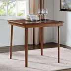 MECO Stakmore Classic Straight Edge Square Wood Folding Card Table, 32" x 32", Fruitwood - Foldable Wooden Tabletop Furniture for Cards, Board Games, Dining, and Extra Seating