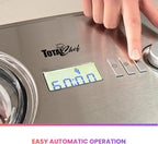 Total Chef Automatic Ice Cream Maker - Built-In Compressor 2 in 1 Frozen Yogurt, Gelato & Sorbet Maker, Nieve Treats, No Salt or Prefreezing, 1.6 Qt Stainless Steel, Helado de crema