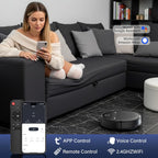 Robot Vacuum and Mop Combo, 2-in-1 Robot Vacuum Cleaner, 2.87'' Slim Design, Wi-Fi/App/Voice Control, 3D Obstacle Avoidance & Self-Charging Robotic Vacuum for Hard Floors, Carpets, Pet Hair