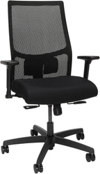 Bundle of HON Office Desk Chair Ignition 2.0 - Ergonomic Desk Chair, Home Office Chairs, Adjustable Lumbar & Armrests, Black + Carpet Chair Mat (36” x 48”)