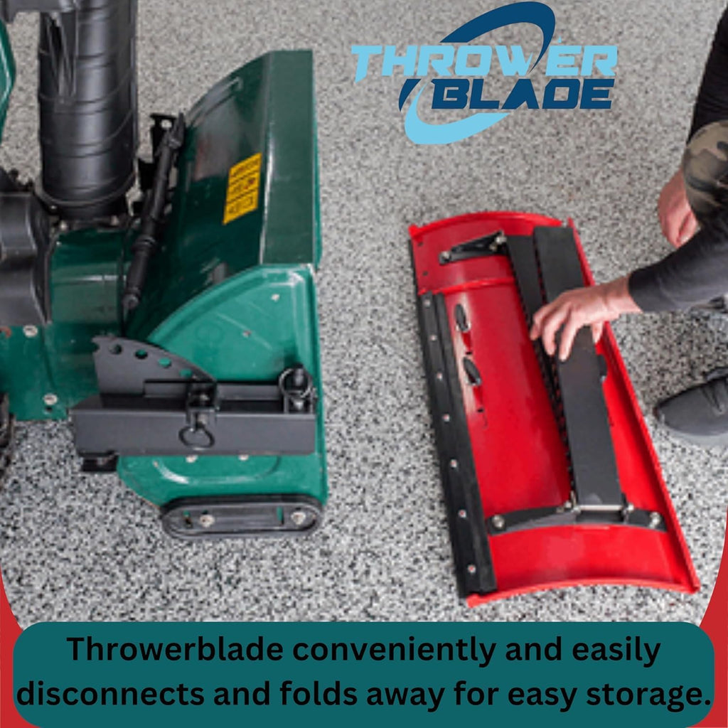 Throwerblade Snowplow Kit with (Blade  and Hardware Included) – Heavy-Duty Snow Plow Blade - Quick & Efficient Snow Removal - Snow Plow Attachment for Snowblowers- 22 to 32-inch 2-Stage and 3 Stage