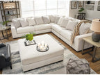 Signature Design by Ashley Lyndeboro Contemporary Oversized Upholstered Accent Ottoman, Beige