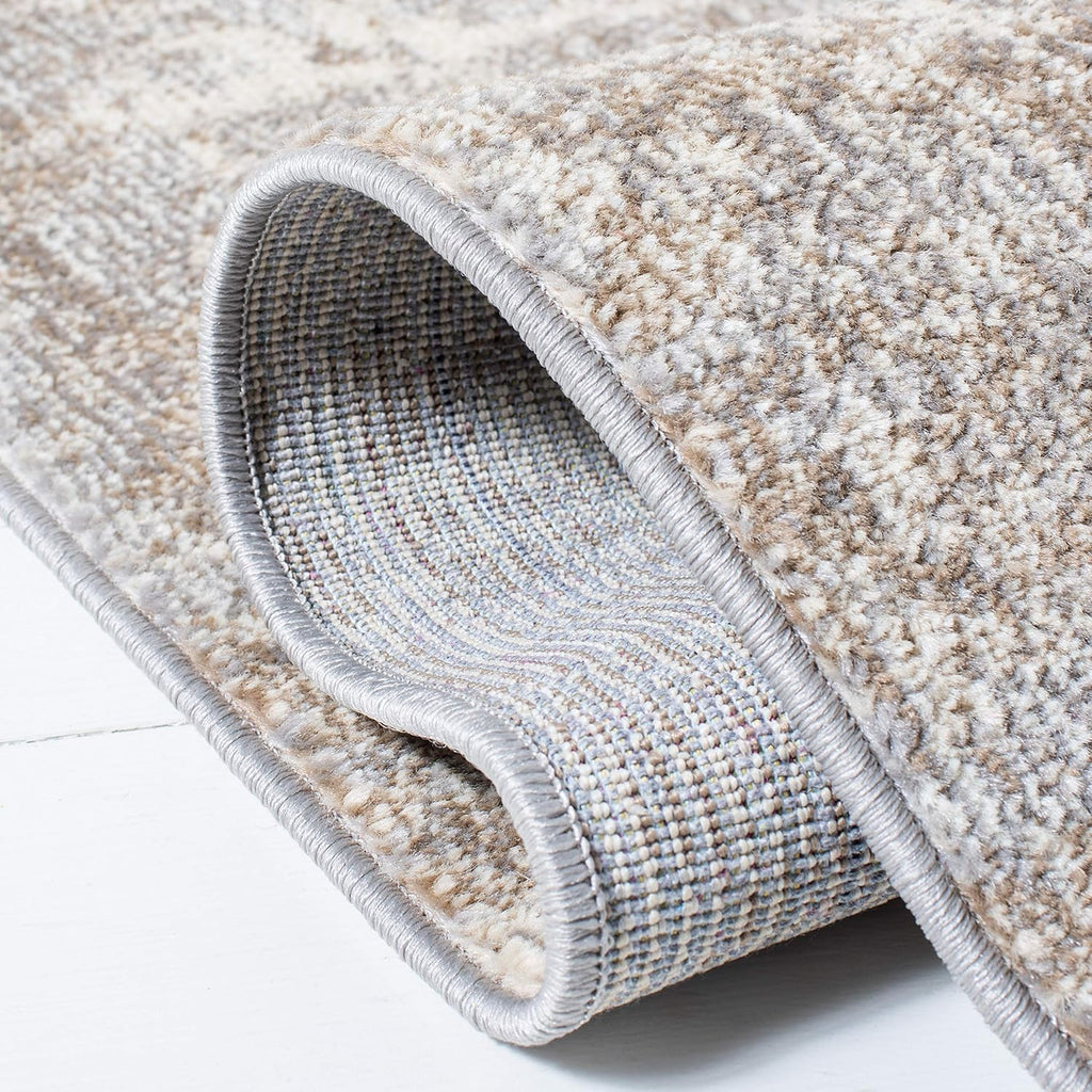 SAFAVIEH Madison Collection 9' x 12' GreyBeige MAD471G Modern Abstract Non-Shedding Living Room Bedroom Area Rug