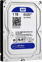 Western Digital(WD) BLUE Deskptop 1TB( 1Terabyte) 3.5"Hard Disk Drive, 5400~7200RPM, SATA3 ( 6.0GB/s), 64MB Cache, IDEAL for PC/Mac/CCTV/NAS/DVR/Raid and SATA Applications, 1YR Warranty (Blue)