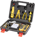 Gaobige Network Tool kit, RJ45 Crimp Tool kit Pass Through Crimper Cat6 Cat5 Cat5e Crimping Tool, Wire Tracker, 110/88 Punchdown Tool, Stripper, Cutter, Cat6 Pass Through Connectors