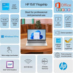 HP 2025 Business 15.6" HD Touch Laptop  6-Core Intel i3 Processor (Upto 4.4GHz)  16GB RAM  1TB Storage (512GB SSD+500GB Ext)  Long Battery  MarxsolAccessory  Lifetime Microsoft Office  Win 11 Pro
