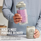 Ninja Blast Max, Portable Blender + Twist & Go, Personal Smoothie, Blend, Ice Crush, 3 Programs, Cordless, 22 oz removable Vessel, Dishwasher Safe, Leakproof, Lavender, BC251LD