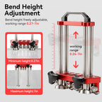 Sheet Metal Roller 2 Station Metal Bender， Metal Roofing Tools，Sheet Metal Fabrication，0-100° Bending Range，lightweight and highly portable， Large Sheet Metal Roller and Bending Tool(7in)