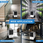 250 Pint Commercial Dehumidifier, Industrial Dehumidifier for 8,000 Sq.Ft Basement Warehouse Construction, Large Heavy Duty Commercial Grade Dehumidifiers with Drain Hose, Auto Defrost, Auto Restart