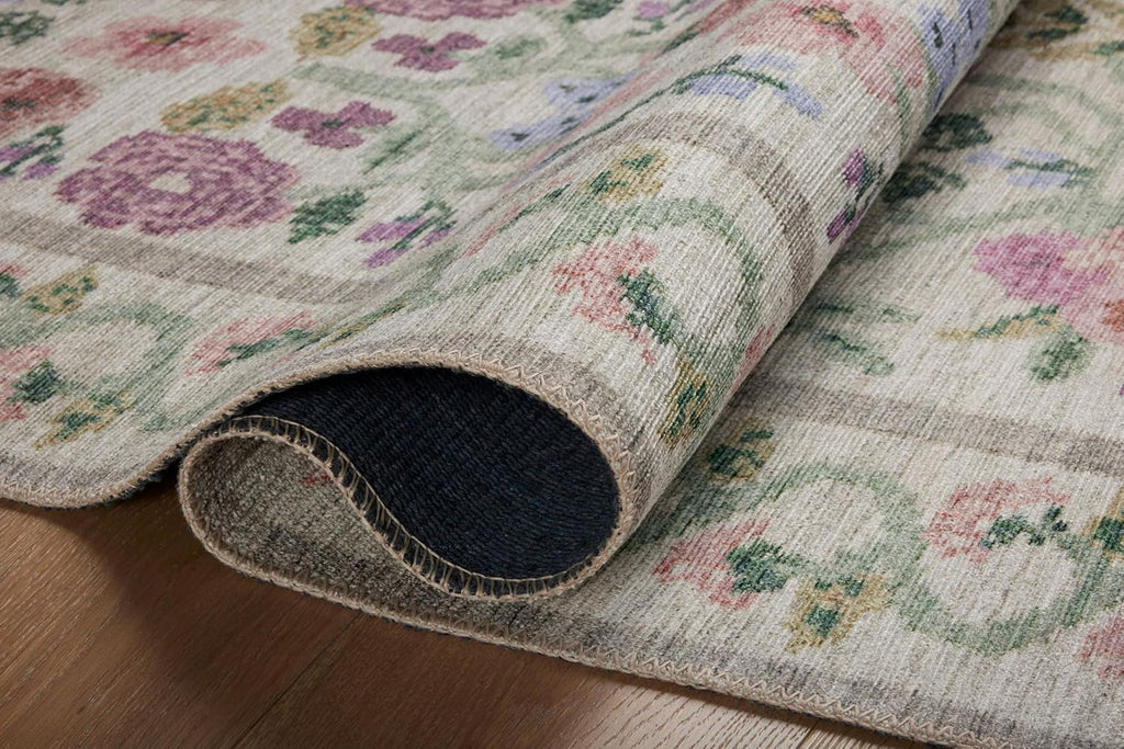 Loloi Rifle Paper Co. Rosa Collection RSA-01 Ivory 7'-6" x 9'-6" Area Rug