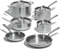 Made In Cookware | 10 Piece Stainless Steel Pot and Pan Set | 5 Ply Clad - Includes Stainless Steel Frying Pans, Saucepans, Saucier and Stock Pot W/Lid | Professional Cookware | Crafted in Italy