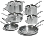 Made In Cookware | 10 Piece Stainless Steel Pot and Pan Set | 5 Ply Clad - Includes Stainless Steel Frying Pans, Saucepans, Saucier and Stock Pot W/Lid | Professional Cookware | Crafted in Italy