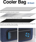 Electric Car Cooler for Vehicles, 26 QT Cooler, Folding and Portable Cool Bag for Cooling Pre-Cooled Food & Drinks, (Not Refrigerator, AC Adapter Not Include