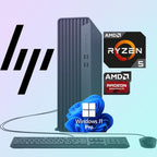 HP Desktop PC Elite SFF G9| 6-core 5GHz Ryzen-5 Processor(1.3 Times Faster Than Intel i7-1255U) | DDR5 RAM | WiFi| Bluetooth| HDMI  USB  RJ-45| Windows 11 Pro| Wired KB & Mouse (32GB RAM & 1TB SSD)