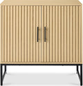 Best Choice Products Slatted Sideboard Buffet Cabinet, Entryway Table, Accent Storage Cabinet, Console Table for Hallway, Living Room, Dining Room – Natural Oak