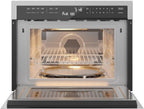 Pemberly Row 24 in. Stainless Steel Convection Oven with Microwave, 1.5 cu. ft., 1700-Watt, Built-In Electric Appliance, LCD Panel, Child Lock, Kitchen Cooking and Heating