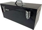 Homak Steel Flat Top Toolbox with Removable Tray, Black, 20 Inches