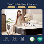 HELFIM® Queen Mattress - 12 Inch Medium Firm Ergonomic Mattress, Hybrid Zoned Pocket Springs with Memory Foam for Spinal Support & Motion Isolation - CertiPUR-US Certified, 365-Night Trial