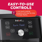 Instant Pot Vortex 6QT XL Air Fryer, 4-in-1 Functions that Crisps, Roasts, Reheats, Bakes for Quick Easy Meals, 100+ In-App Recipes, is Dishwasher-Safe, from the Makers of Instant Pot, Black
