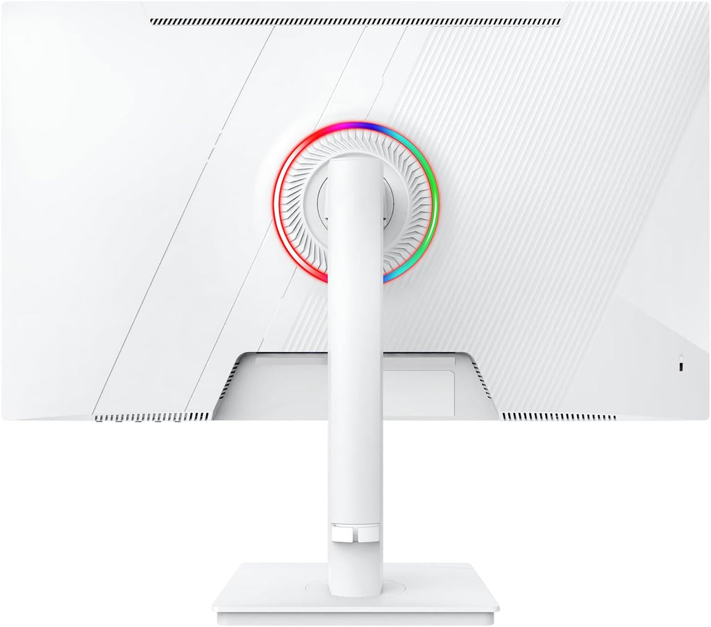 CRUA 27" Gaming Monitor  144Hz 4K UHD(3840*2160P) IPS Screen  Supports Height/Pivot/Rotating/Tilt Adjustable Vertical Monitor  AMD Freesync  120% sRGB  Built-in Speakers  Wall Mountable Installs-White