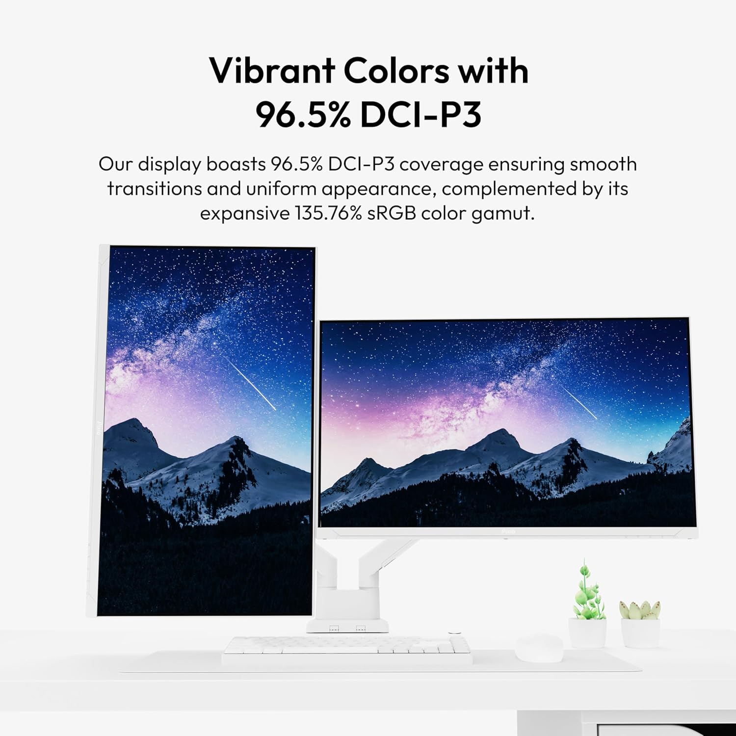 Pixio PX278 Wave White 27 inch 180Hz Refresh Rate Quad HD 1440p Resolution AMD FreeSync Fast IPS Panel 1ms GTG Response Time Built-in Speakers Gaming Monitor