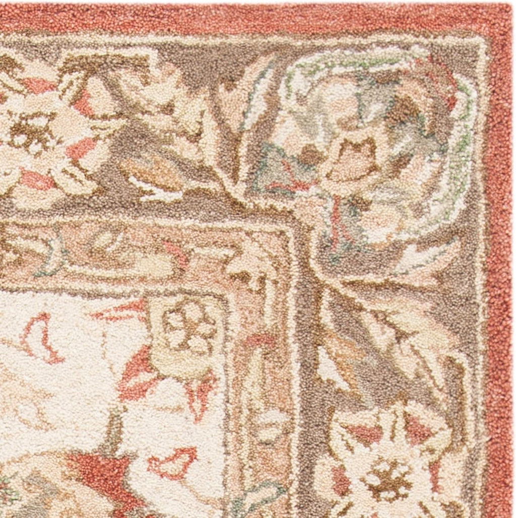 SAFAVIEH Anatolia Collection Area Rug - 8' x 10', Beige & Rust, Handmade Traditional Oriental Wool, Ideal for High Traffic Areas in Living Room, Bedroom (AN512E)