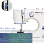 Sewing Machine for Beginners with 12 Built-in Stitches Small Sewing Machines with Accessory Kit, Mini Sewing Machine 2 Speed(High-Low Speeds)