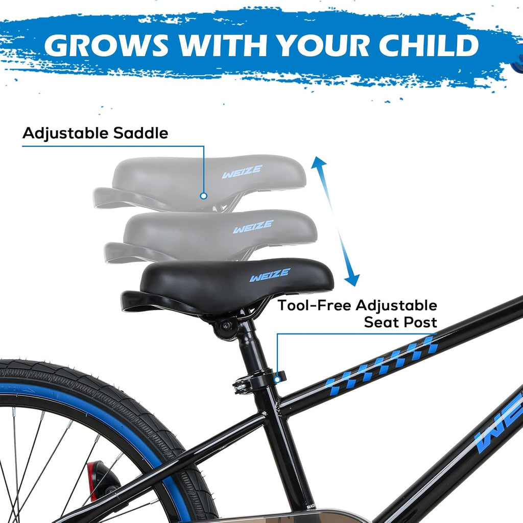 WEIZE Kids Bike, 16 20 Inch Children Bicycle for Boys Girls Ages 4-12 Years Old, Rider Height 41-62 Inch, Coaster Brake, Multiple Color Options