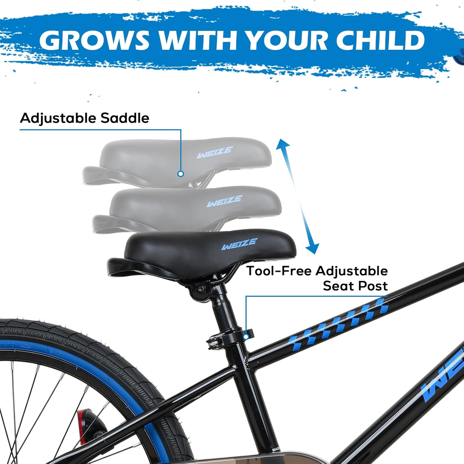 WEIZE Kids Bike, 16 20 Inch Children Bicycle for Boys Girls Ages 4-12 Years Old, Rider Height 41-62 Inch, Coaster Brake, Multiple Color Options