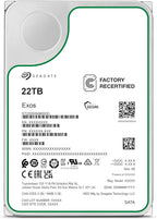 Seagate Exos 22TB SATA HDD 6Gb/s 7200RPM 3.5-inch Enterprise Hard Drive (ST22000NM000C) (Renewed)
