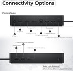 UD22 Dell Docking Station Dual Monitor Bundle - USB-C/USB-A Universal Dell Dock for Laptops Comes with 130W Adapter + Anyhdd HDMI  DisplayPort  USB-C Cables & Cloth - Supports Dual/Triple/4 Monitors