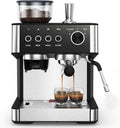 (2025 Upgrade)20 Bar Espresso Machine with Built-in Anti-Clog Coffee Grinder, Expresso Coffee Machines with Milk Steam Wand/Frother/Tamping Tools,Espresso Maker with Grinder for Lattes-Charcoal
