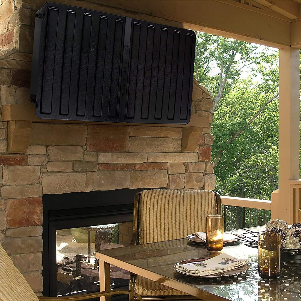 Outdoor TV Hard Cover Weatherproof Protection for Television - Mounts Right on The Wall - TV Wall Mounting Bracket Included … (45-55 inch)  Black