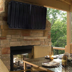 Outdoor TV Hard Cover Weatherproof Protection for Television - Mounts Right on The Wall - TV Wall Mounting Bracket Included … (45-55 inch)  Black