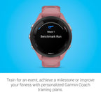 Garmin Forerunner 265S Running Smartwatch  Colorful AMOLED Display  Training Metrics and Recovery Insights  Light Pink and Powder Gray (Renewed)