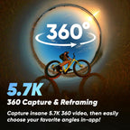 Insta360 X3 Starter Bundle - Waterproof 360° Action Camera with 1/2 Inch Sensor  5.7K 360°  72MP 360° Photos  Stabilisation  2.29" Touch Screen  Vibration Feedback  AI Editing  Live Streaming