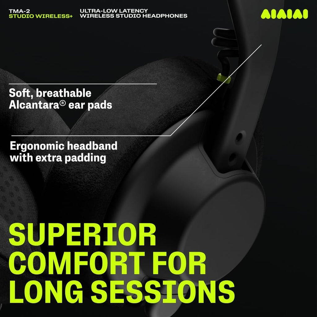 AIAIAI TMA-2 Studio Wireless+ Headphones Over Ear  W+ Link Technology  Fully Modular Construction  Uncompressed Wireless Audio  Premium Memory Foam Cushions  Ergonomic Creator Headband