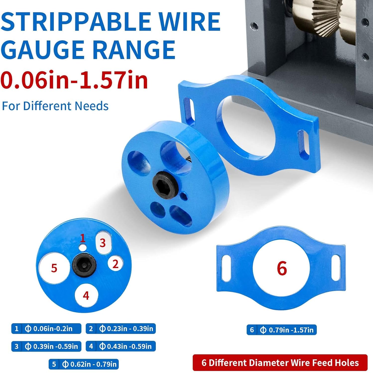 Upgraded Manual Wire Stripper Machine 0.06-1.57in,Cable Stripper Machine for Drill, Wire Stripper Tool With Hand Crank Portable,Wire Stripping Machine For Scrap Copper Recycling