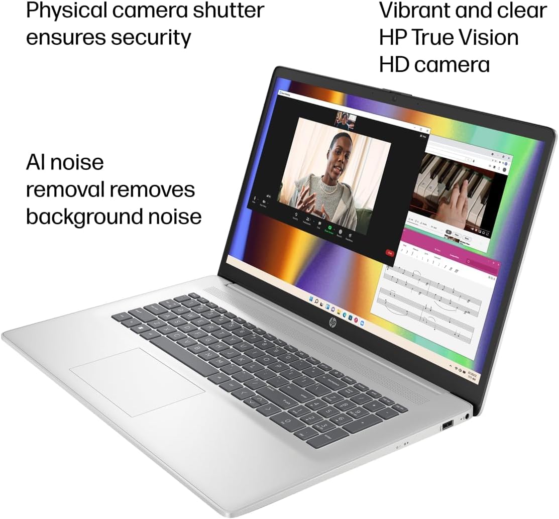 HP 17.3 inch Laptop w/Bluetooth Mouse (17.3" FHD Anti-Glare  AMD Ryzen 5 (> Intel i7-1165G7)  16GB RAM  512GB SSD) for Business  Home  Student  Long Battery Life  Webcam  Fast Charge  Win 11 Home