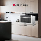 GASLAND 24 Inch Microwave Drawer 1.2 Cu.ft, 1000W Built-In Under Counter Microwave, Fits 12” Pizza & Large Dinner Plates, One-Touch Auto Open, 11 Power Levels, Quiet Operation, Stainless Steel