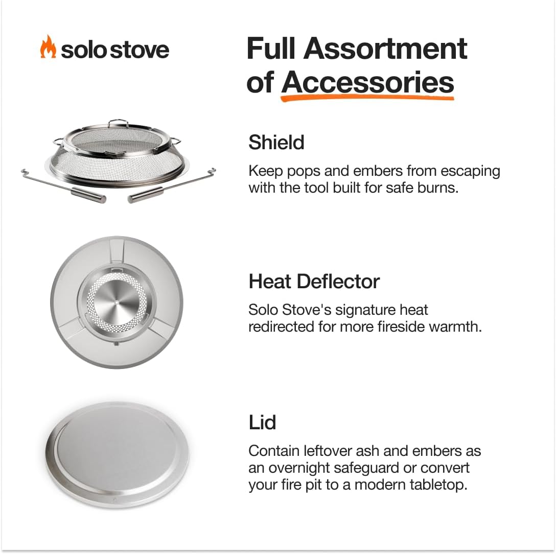 Solo Stove Ranger 2.0 with Stand - 15 Inch Smokeless Portable Fire Pit - Lightweight Outdoor Fireplace with Removable Ash Pan  Stainless Steel  Carry Case Included  Ideal for 2-4 People  16.5 lbs