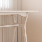 Solid Wood Study Desk - 71" Double Long Computer Table for Home Office, 2-Person PC Workstation, White