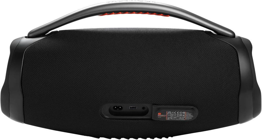 JBL Boombox 3 Black Portable Bluetooth Speaker with Massive Sound  Deepest Bass  IPX7 Waterproof  24H Playtime  PartyBoost