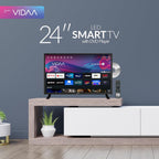 Supersonic SC-2426SDVD 24-inch LED Smart HDTV w/DVD Player  ATSC & NTSC System  3X HDMI  1080p  WiFi  USB  Multi Language OSD  AC/DC Compatible for Home  Kitchen  or RV Camper  DC Car Cord Included