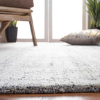 SAFAVIEH Abstract Collection Area Rug - 9' x 12', Camel & Black, Handmade Wool & Viscose, Ideal for High Traffic Areas in Living Room, Bedroom (ABT141C)