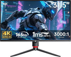KTC 32 Inch 4K Gaming Monitor  165Hz UHD (3840x2160P) Fast IPS Screen  1ms (MPRT)  Adaptive Sync  3000:1 Contrast 121% sRGB HDMI 2.1 Display Port 1.4  Tilt/Height Adjustment  VESA Mount  H32P22P