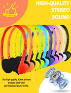 50 Pack Bulk Classroom Headphones for Kids Students School, Multi Color Wired Headphones for Children Teens Boy Girl, 3.5mm Jack for Chromebook Laptop PC